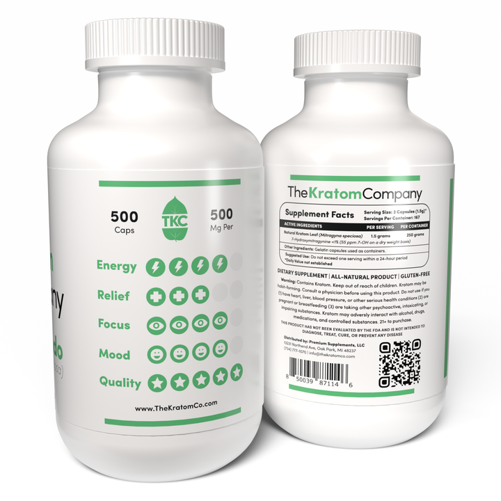 Green Kratom Effects 500 Capsules
