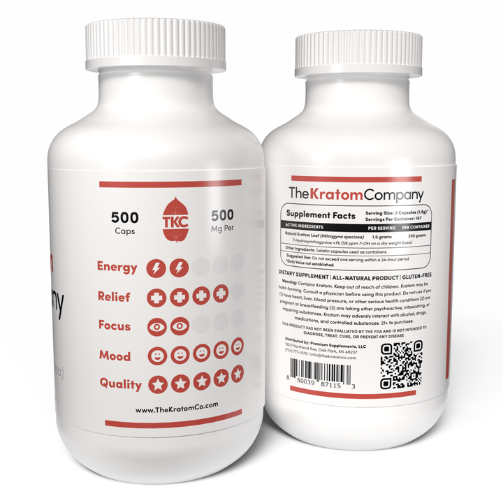 Red Kratom Effects 500 Capsules